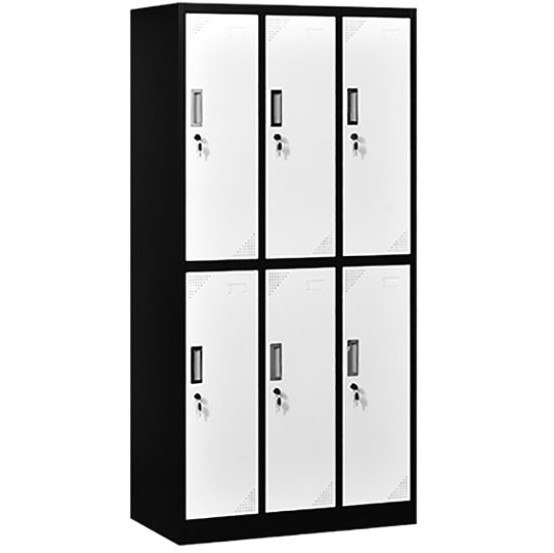 Cheap steel 6 door locker gym storage lockers garage staff locker in metal taquilla de acero para gimnasio