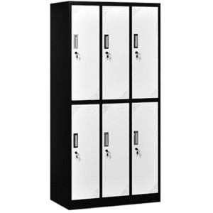 Cheap steel 6 door locker gym storage lockers garage staff locker in metal taquilla de acero para gimnasio