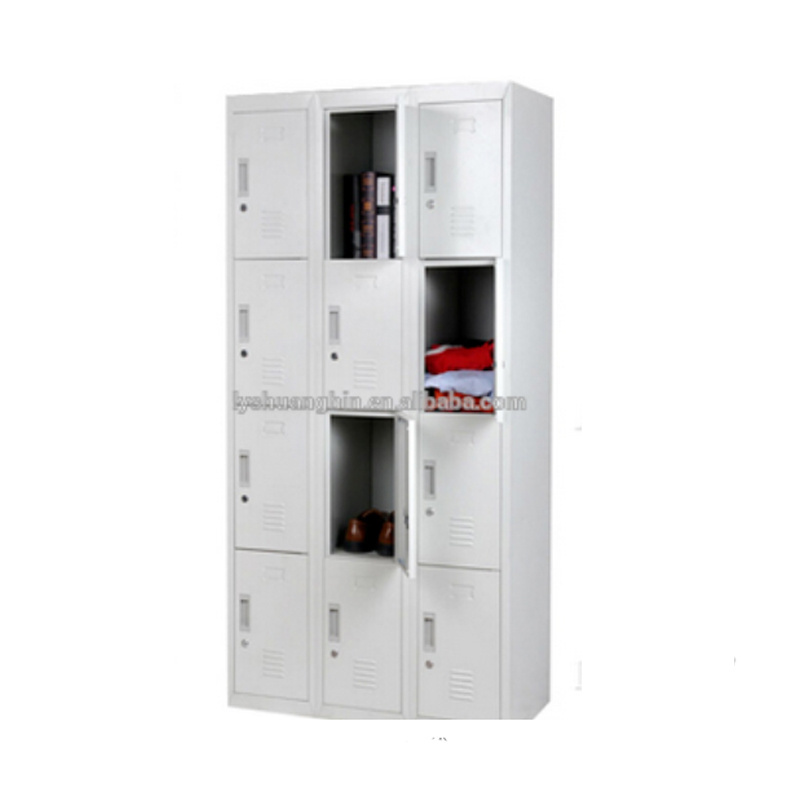 12 compartments air locker for storage bags and clothes/12 door metal strong locker cupboard/dressing room storage cabinet