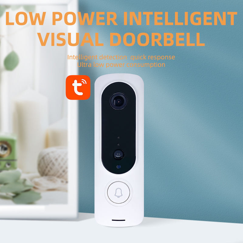 Tuya1080P intelligent wireless visual doorbell camera PIR mobile detection Wifi night vision home safety doorbell