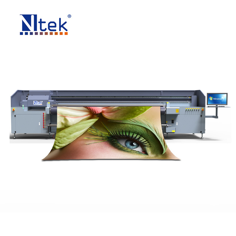 NTEK high speed uv hybrid printer canvas wallpaper printing machine price