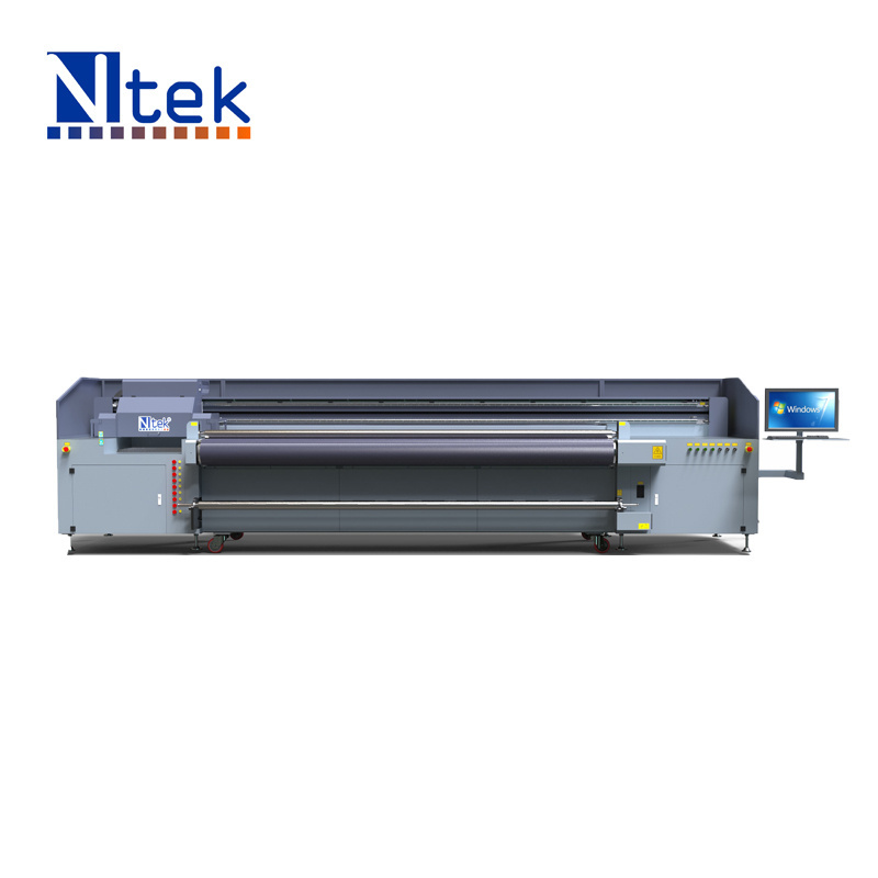 Ntek multicolor digital  printer Large outdoor Poster printing machine 3D UV Hybrid roll to roll printer