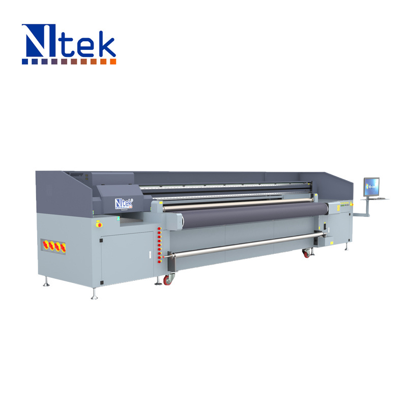 Ntek multicolor digital  printer Large outdoor Poster printing machine 3D UV Hybrid roll to roll printer