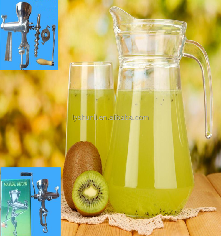 Economic hand crank vegetable and fruit juicer/wheat grass juicer with high quality