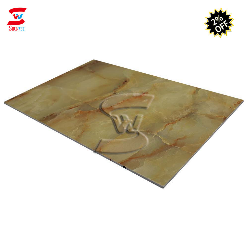 waterproof decoration material marble and wood panel pvc / garage wall panel price