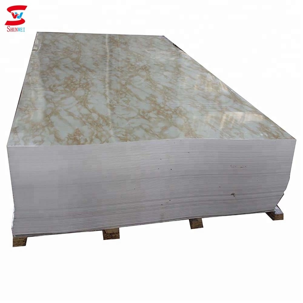 PVC Material and 8*4 Size pvc marble sheet