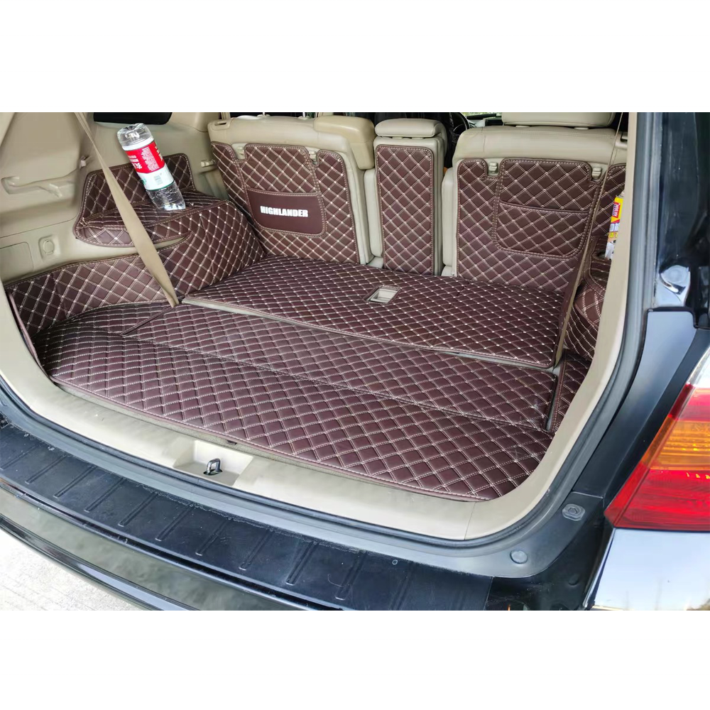 Car Trunk Mats Cargo Liner for Toyota Highlander Boot Mat Rug Carpet Cover Accessories Protector interior