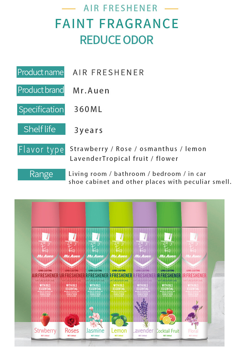 2024 Hot sale Air freshener spray lasting fragrance in indoor deodorant in toilet of household room spray