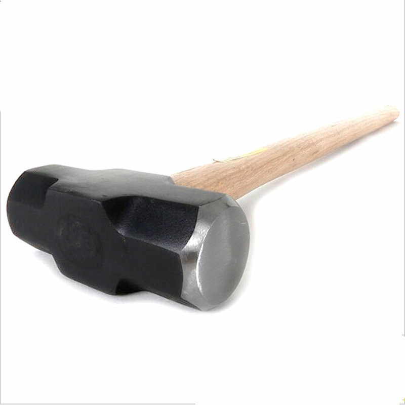 Wholesales Professional Custom Hand Tool Oak Wood Handle 3lb Stoning Sledge Power Hammer /granite hammer