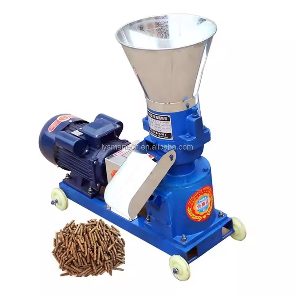 Good Quality Original Factory Electric Flat Die Mill 5 Ton Animal Food Pelletizer Roller Crumble Feed Pellet Machine