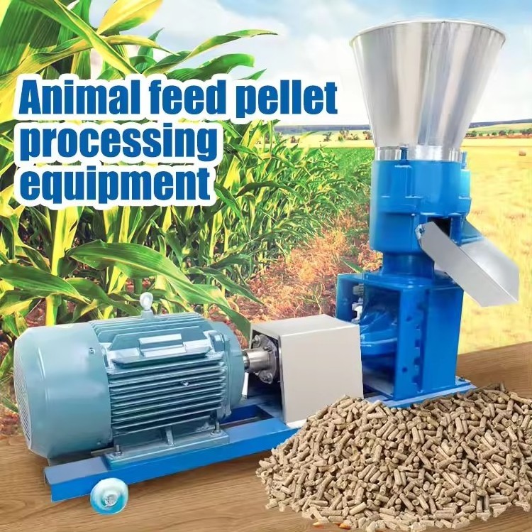 Good Quality Original Factory Electric Flat Die Mill 5 Ton Animal Food Pelletizer Roller Crumble Feed Pellet Machine