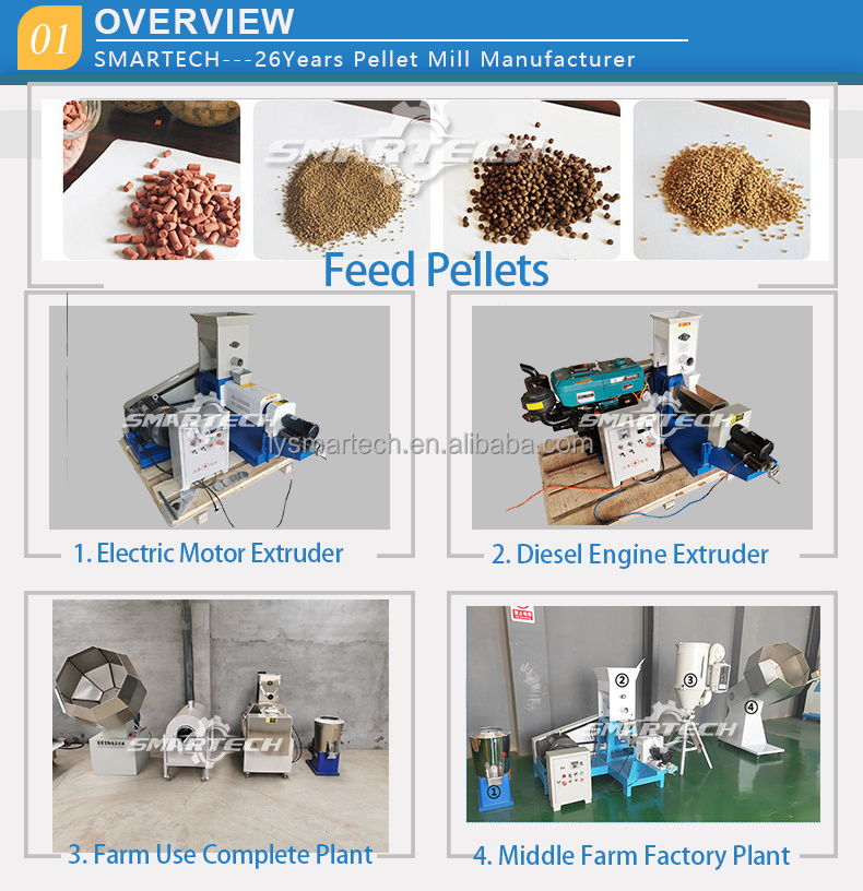 0.5-6ton Per Hour Poultry Feed Complete Production Line Ornamental Floating Fish Feed Pellet Machine