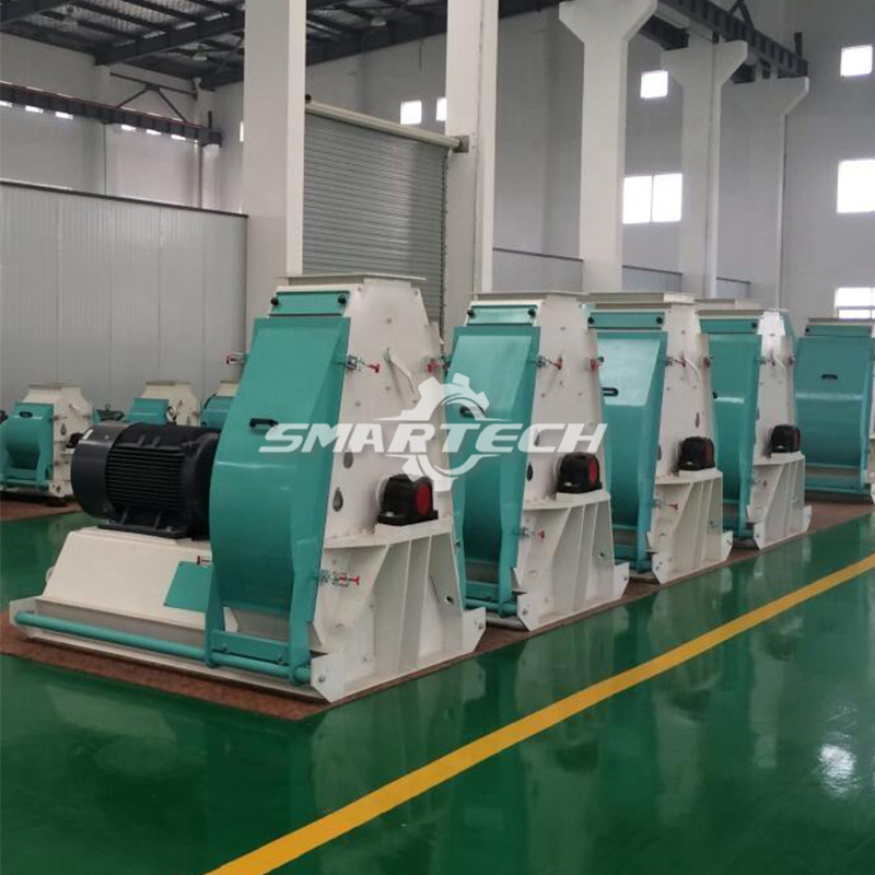 3-5T/H Grain Rice Maize Soybeans Forage Animal Feed Hammer Mill With Cyclone in feed processing machines