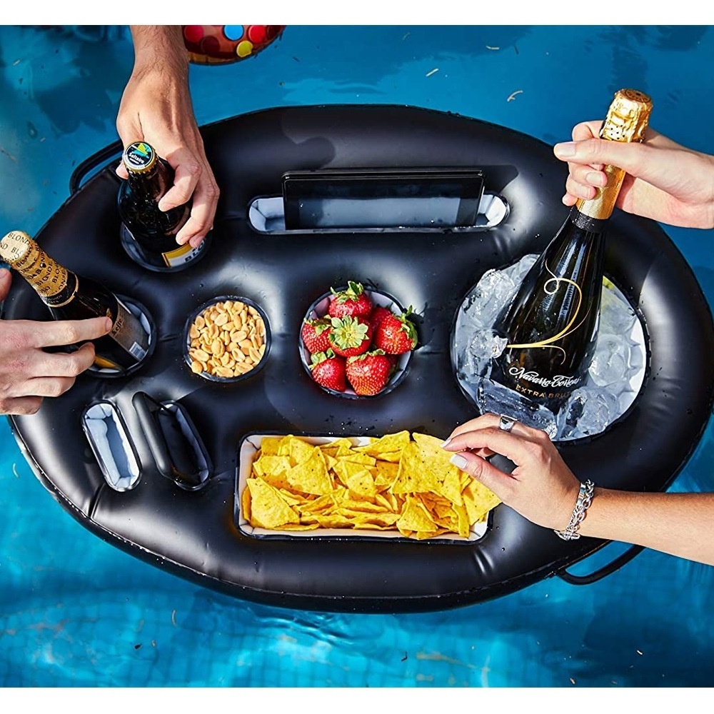 Swimming pool floats Serving Bar Outdoor Cup Holder floating drink holder PVC pool inflatable cup holder floating for pool