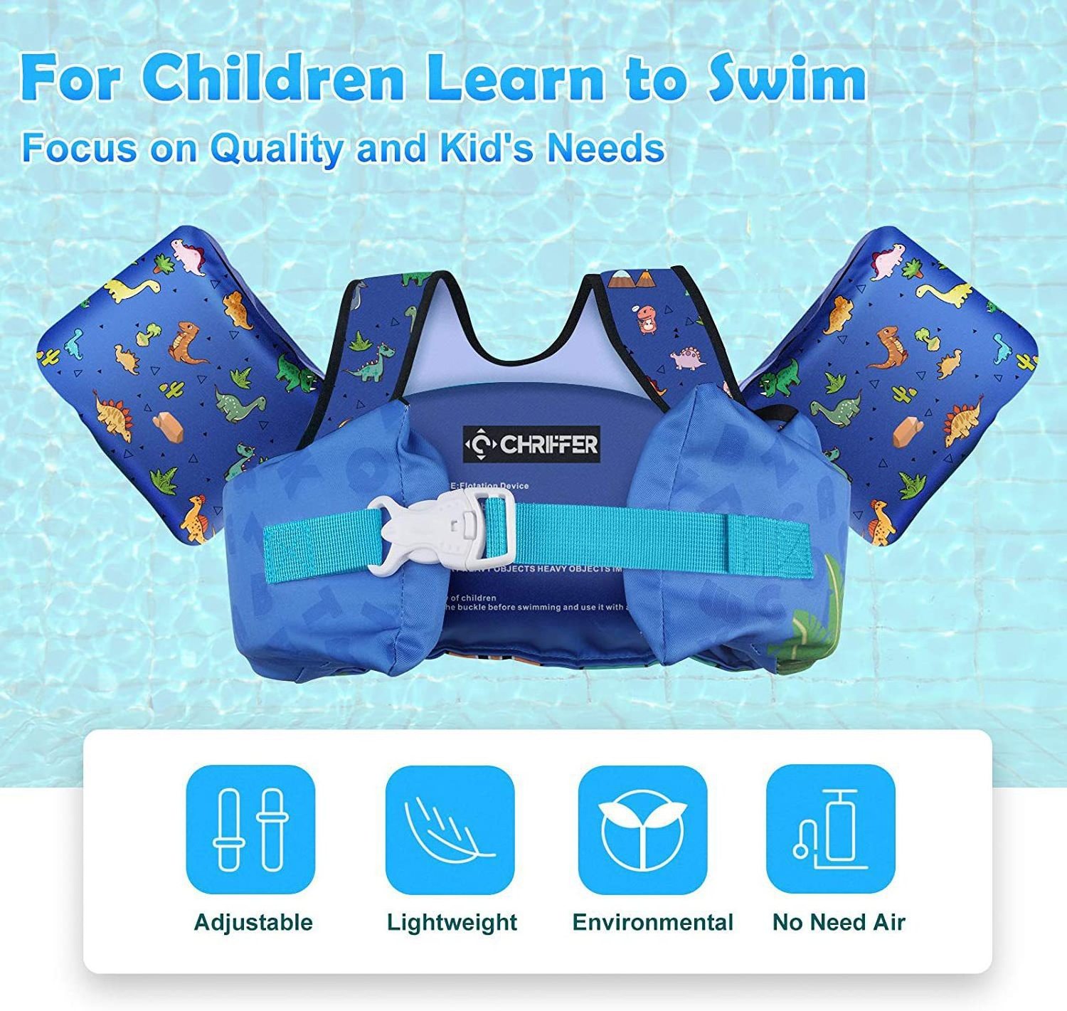 Buoyancy vest for swimming AIDS learning swimsuit Safety training equipment Children's floating ring sleeve buoyancy clothing