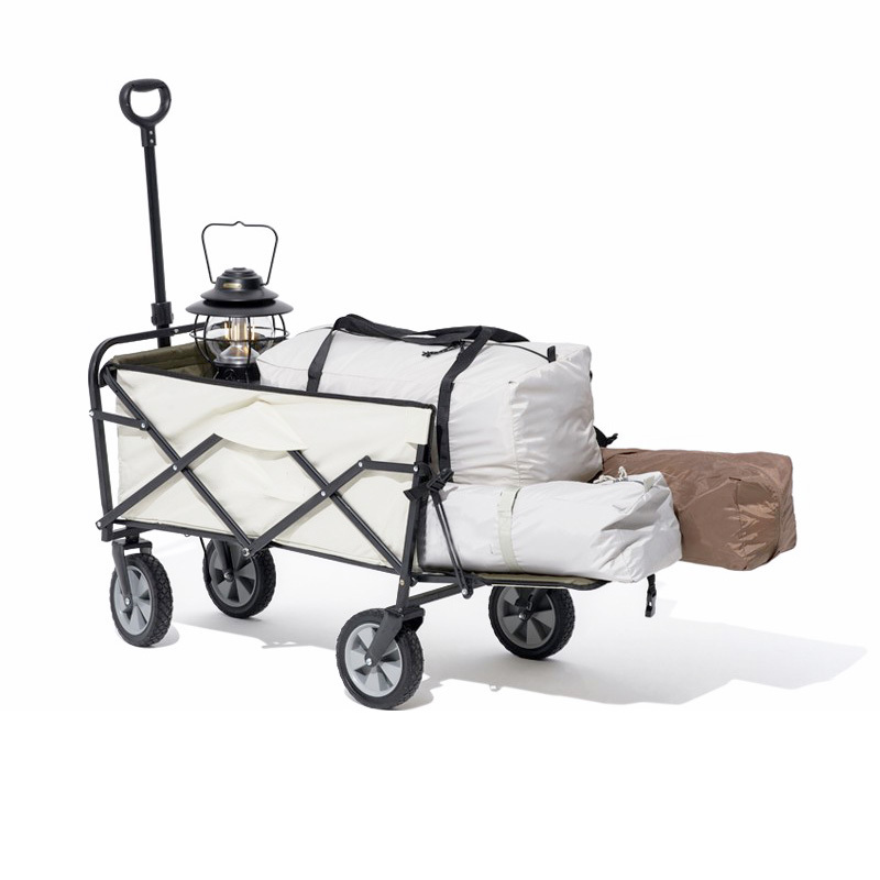 Collapsible Folding Wagon Cart Foldable Heavy Collapsible Utility Wagon Cart with Wheels for Outdoor Camping Foldable Wagon