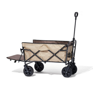 Collapsible Folding Wagon Cart Foldable Heavy Collapsible Utility Wagon Cart with Wheels for Outdoor Camping Foldable Wagon