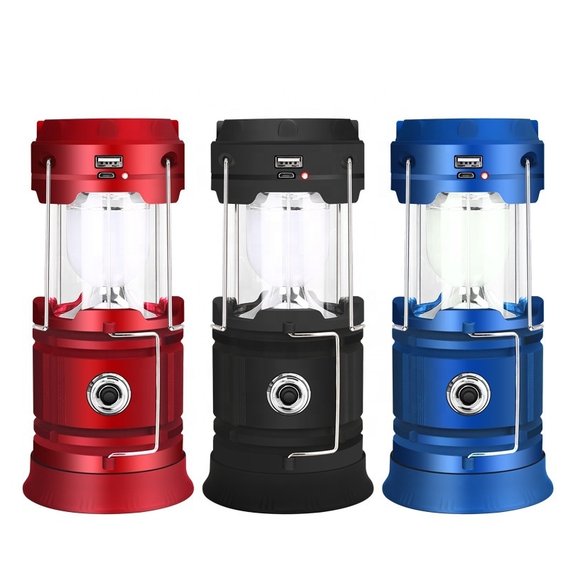 Tent Portable hanging emergency horse tent light outdoor solar camping lamp usb rechargeable led Survival Lanterns camping light