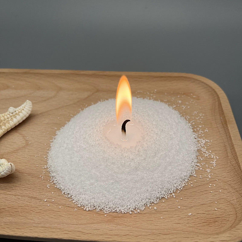 Bulk 100% Natural Shiny white Wax Sand Powder Candle Wax for making pearled candles