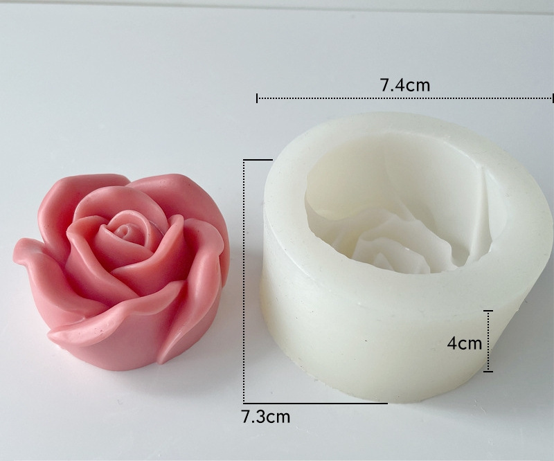 3D Flower Silicone Molds Rose Silicone Molds for Candle/Soap Making Peony Mold for Handmade Chocolate Cupcake Dessert Decoration