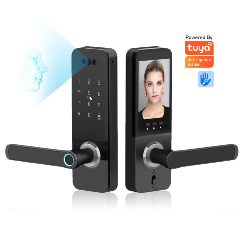 New design Tuya smart locks for front door wi-fi bluetooth hotel lock system smart gate lock with camera