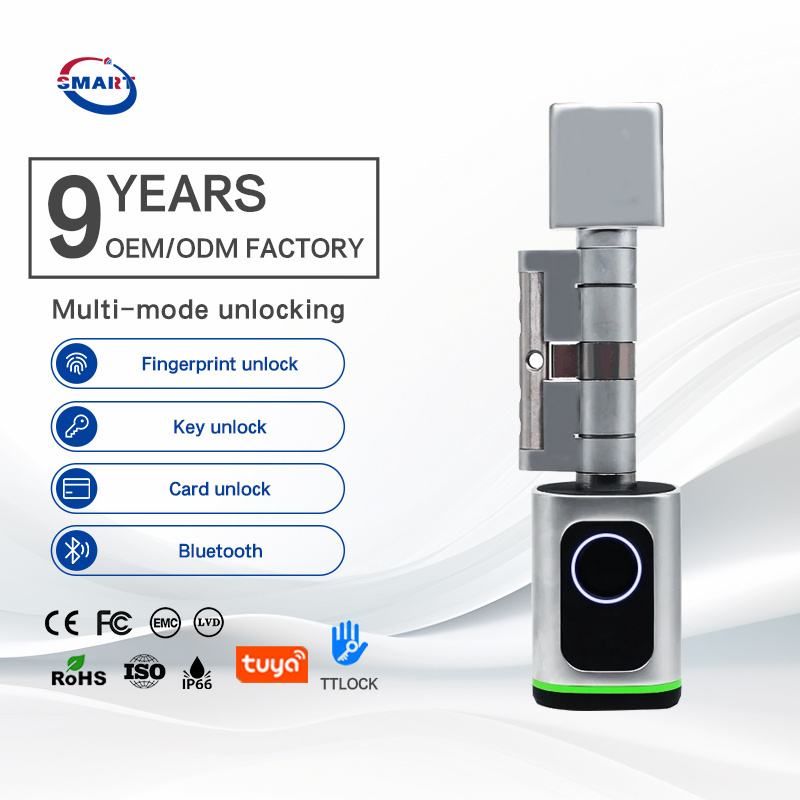 Smart Cylinder Lock Tuya Ttlock App Digital Door Lock Smart Intelligent Door Lock With Mechanical Key