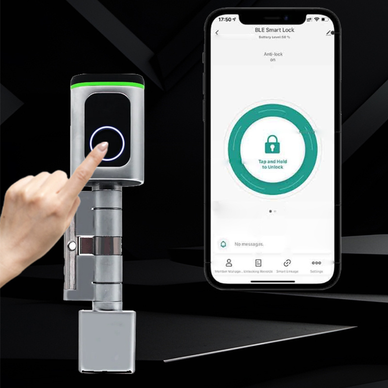 Smart Cylinder Lock Tuya Ttlock App Digital Door Lock Smart Intelligent Door Lock With Mechanical Key