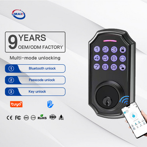 Smart Electronic Deadbolt Exterior door lock Password Digital Keypad Keyless Entry Front Door Lock