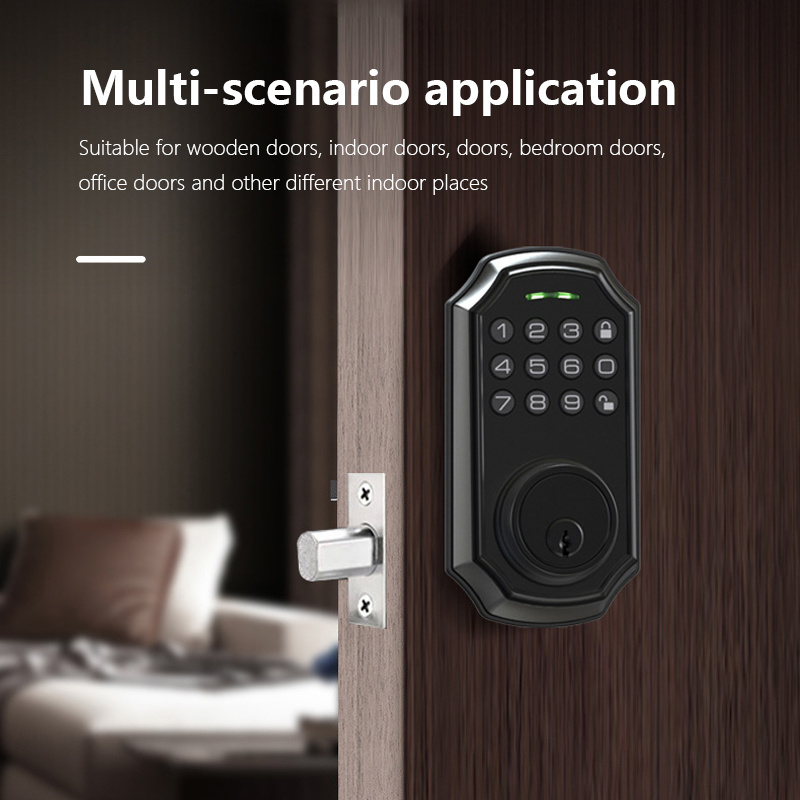 Smart Electronic Deadbolt Exterior door lock Password Digital Keypad Keyless Entry Front Door Lock