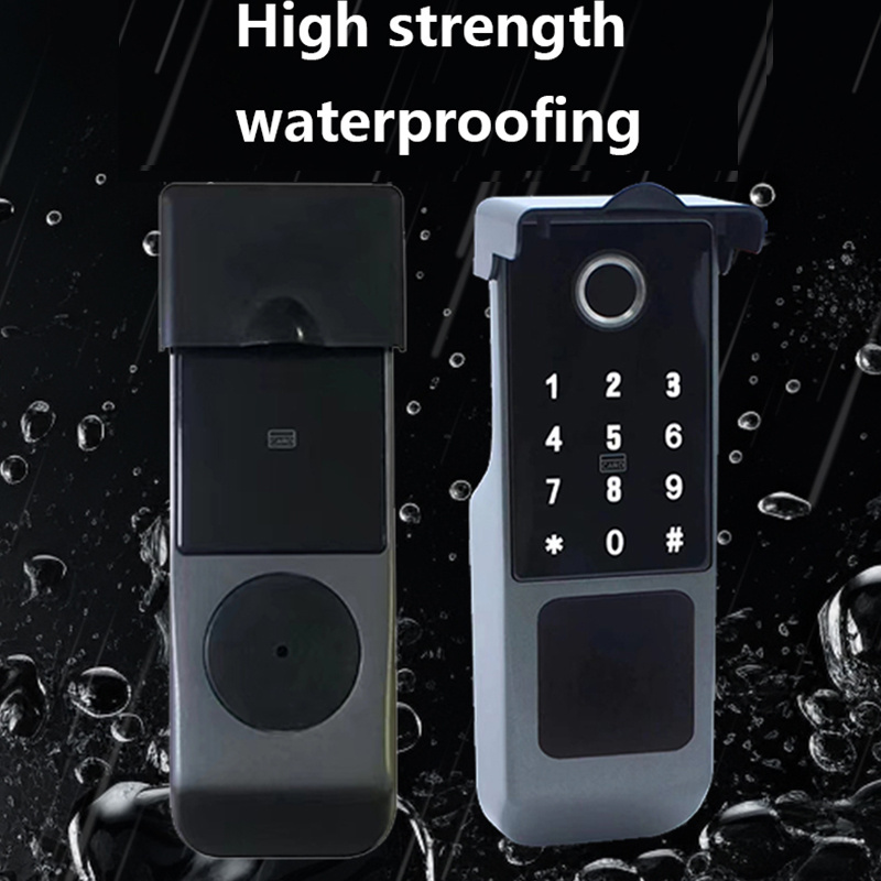 Waterproof Tuya Metal Outdoor Gate Fingerprint Biometric gate Smart door Lock with APP Control