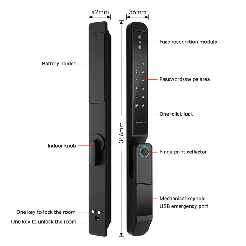 Smart Lock Tuya WIFI APP Fingerprint Cerradura Inteligente Face Recognition Digital Keyless Door Lock