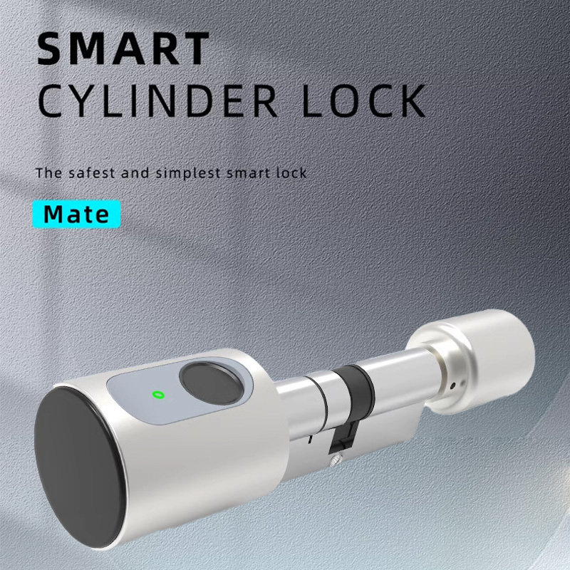 Ble Wifi Cylinder Locks Keyless Tuya Biometric Fingerprint Intelligent Door Lock Electric Cylinder Smart Locks