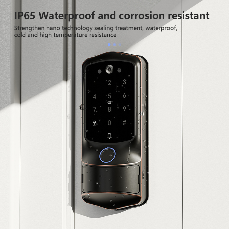 Smart Home Waterproof Smart Electric Lock with Tuya APP Control WIFI Outdoor Gate Door Fingerprint Smart Lock