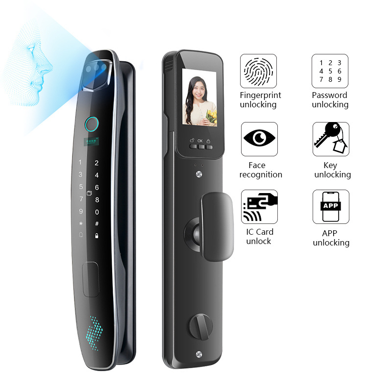 Security Smart Door Lock Fingerprint Digital With Camera Password Keyless Apartment Home Lock