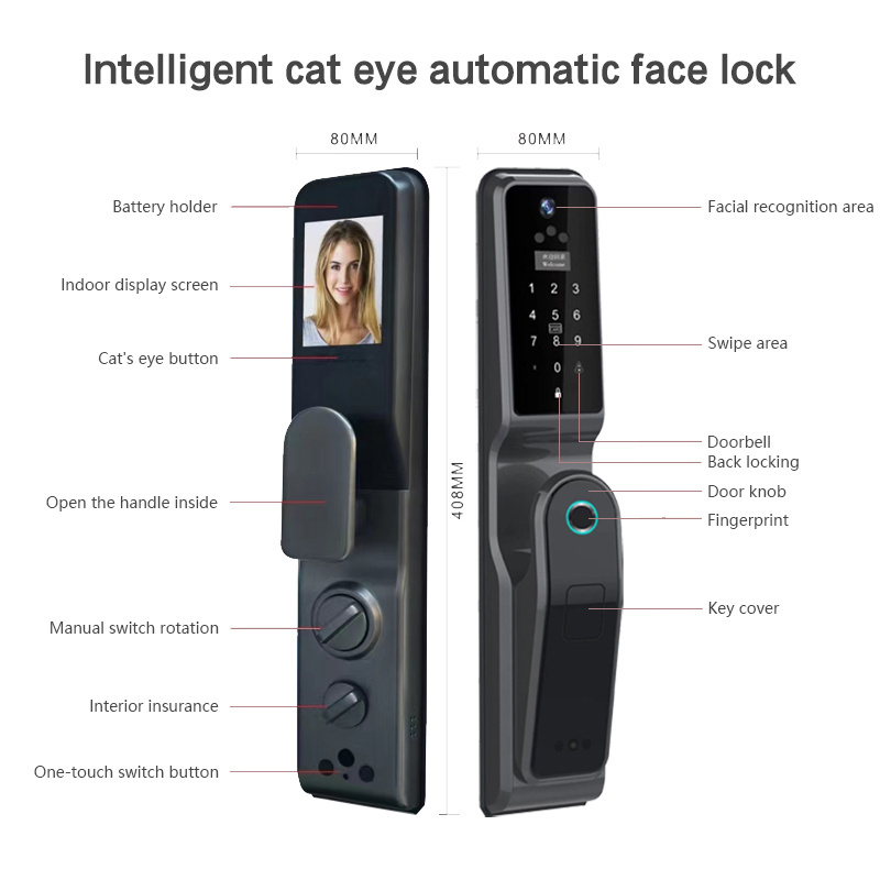 Electric Tuya App Smart Lock Door Wi-Fi Password Smart Door Lock Fingerprint Smart Door Lock