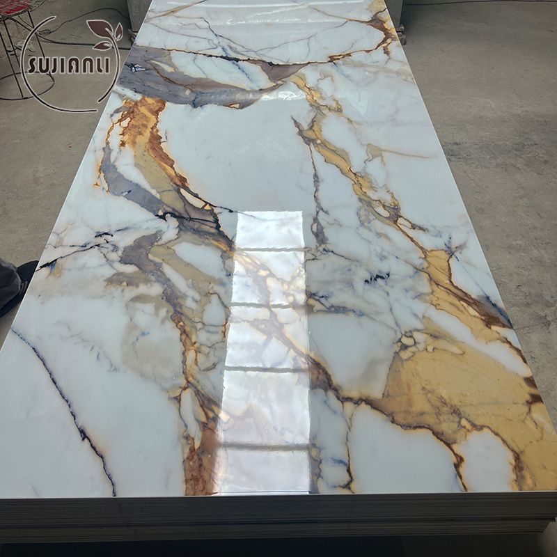 Cheap price uv marble acrylic 3d pvc sheet wall covering panel at the wholesale price