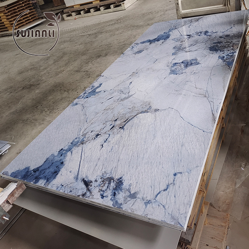 2023 Pvc Marble Alternative Board Uv Coating Imitated Plastic Marble Sheet For Wall Panel Floor Decoration