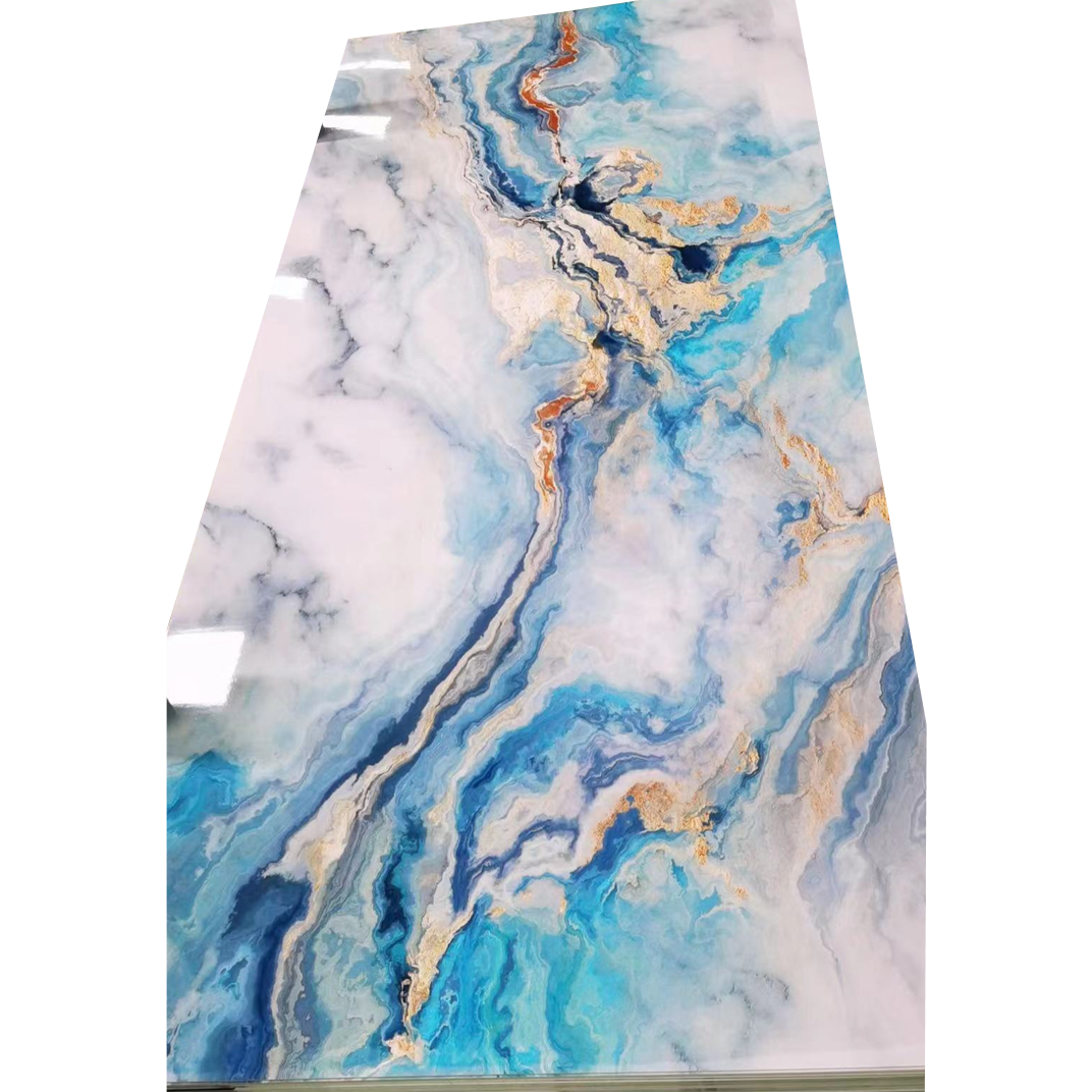 interior decoration PVC UV artificial marble plate pvc uv marble sheet