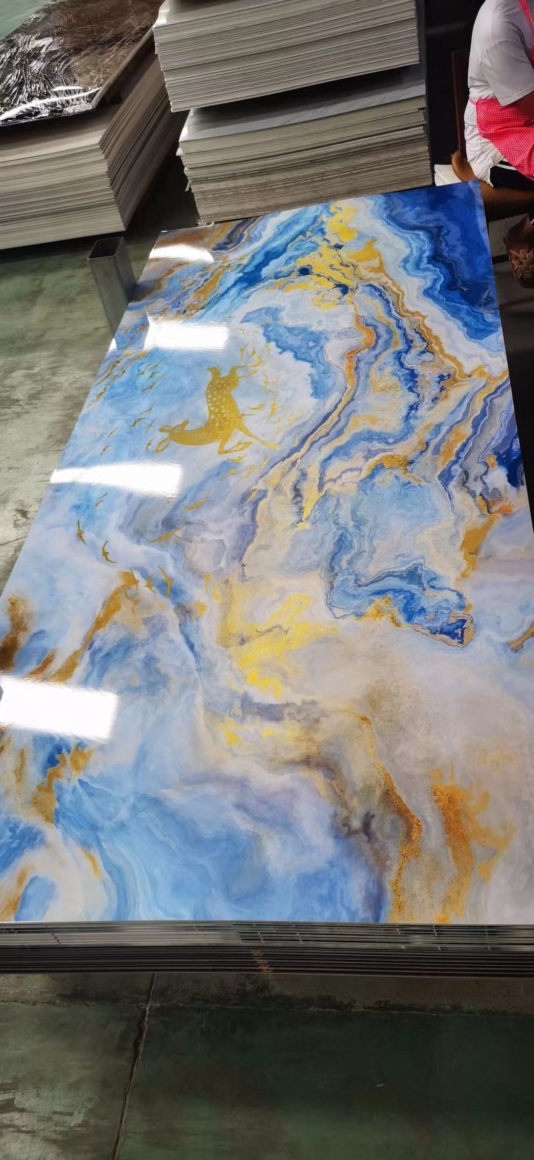 interior decoration PVC UV artificial marble plate pvc uv marble sheet