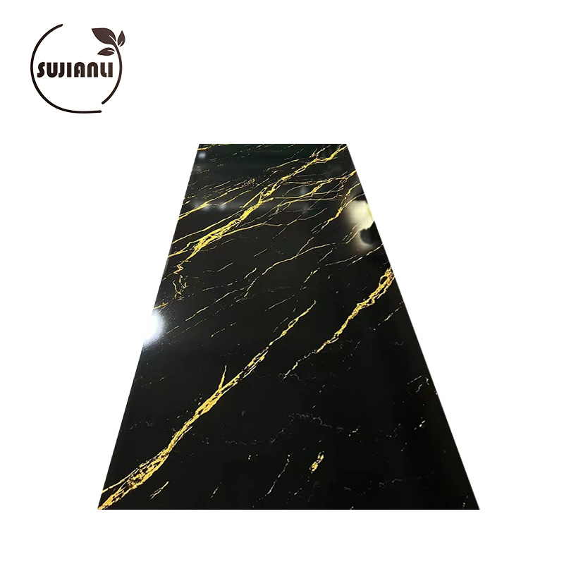 High Gloss Goldensign 8mm Plastic Ceiling Laminate Panel Uv Coating Pvc Marble Sheet