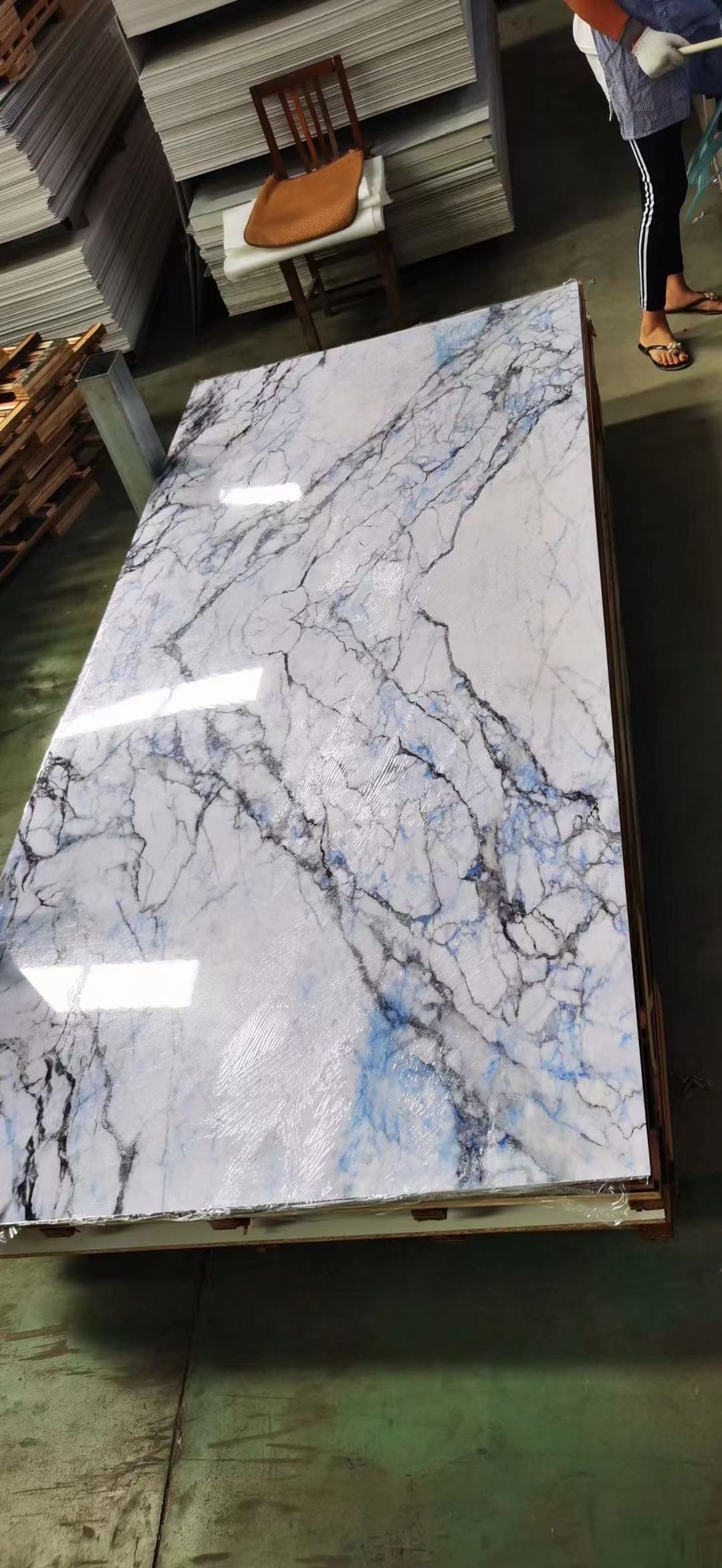 interior decoration PVC UV artificial marble plate pvc uv marble sheet