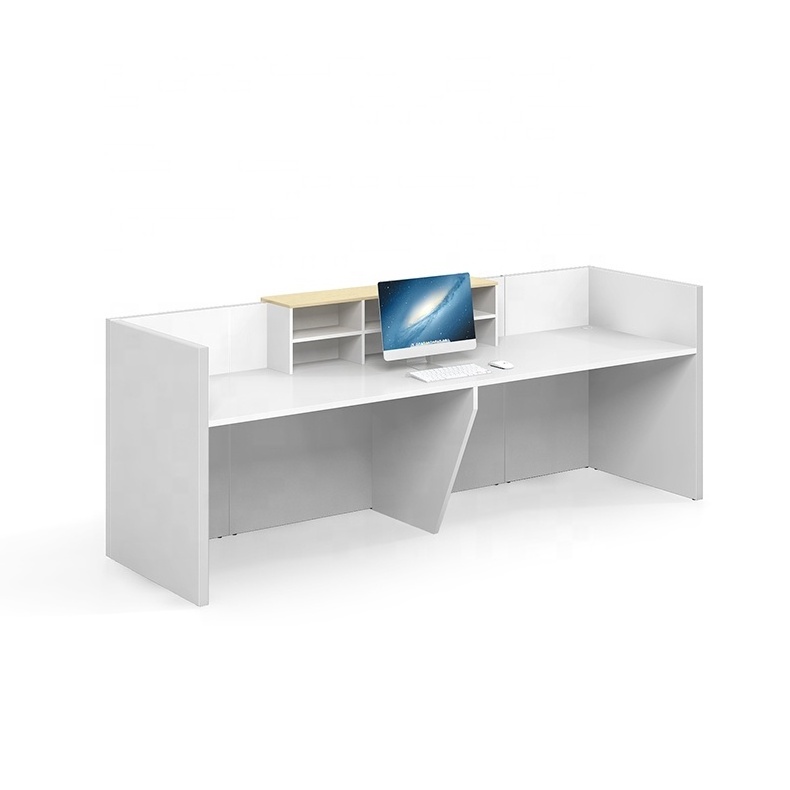 office furniture cheap white wood modern reception desk