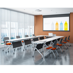 school boardroom flip up office training table foldable u shape conference table for meeting room