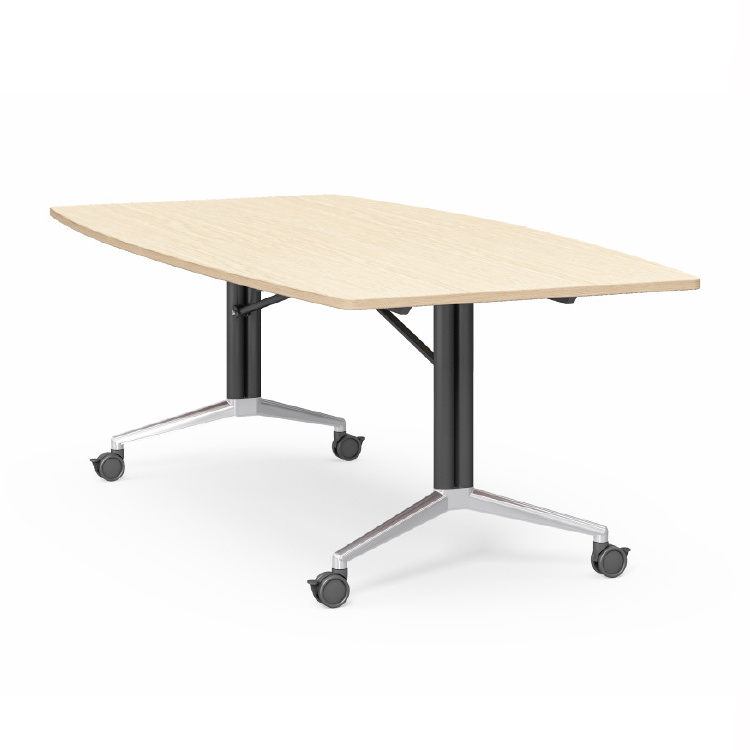 Foshan modern furniture 6 people small conference room office Training Folding Table rectangle modern meeting table