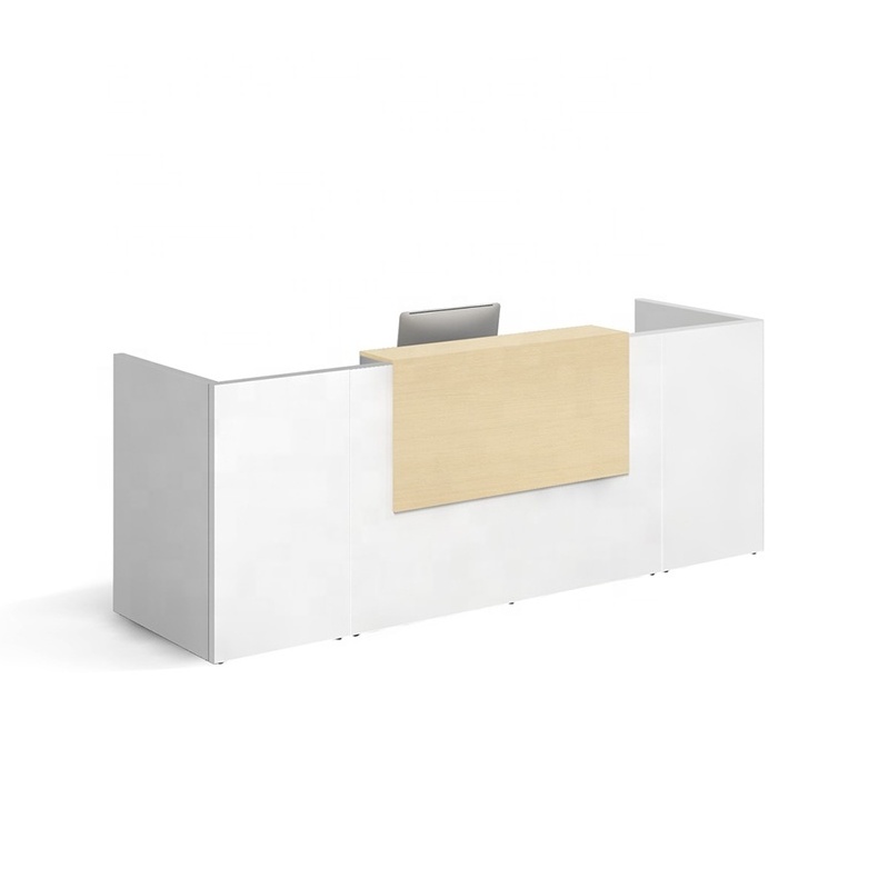 office furniture cheap white wood modern reception desk