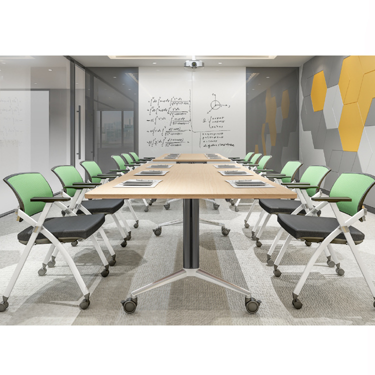 Foshan modern furniture 6 people small conference room office Training Folding Table rectangle modern meeting table