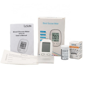 OEM Customizable Glucometer Handheld Electronic Home Use Blood Glucose Meter with 50 Strips + Lancets + Pen