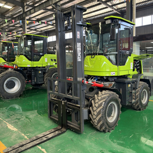 Full range natural gas forklift 6000 pounds 3.5 ton diesel 4 wheelie gearbox terrian truck