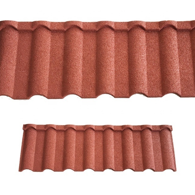 Sand coated heat resistant and waterproof metal roofing sheet and tiles material