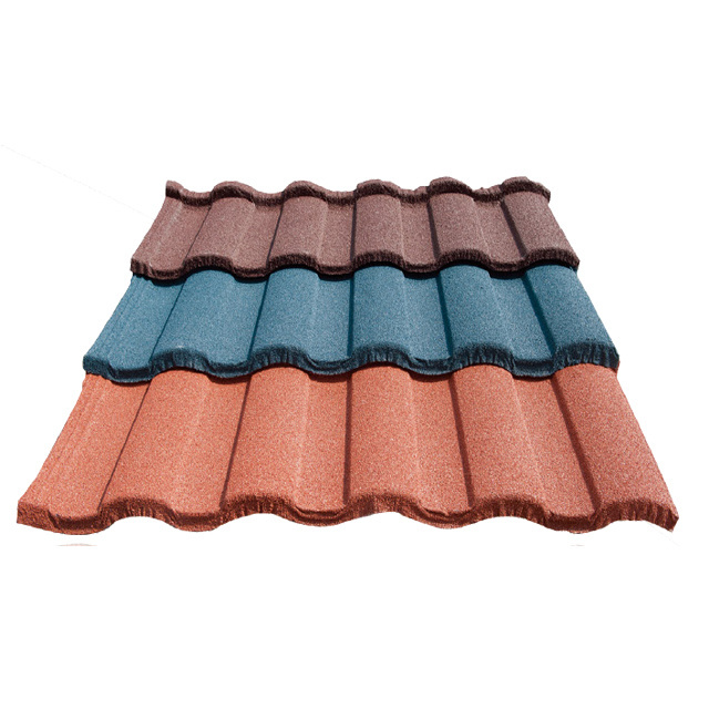 Sand coated heat resistant and waterproof metal roofing sheet and tiles material